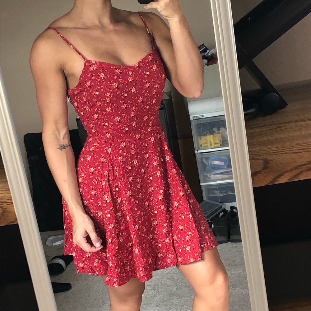 Red summer dress